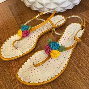 MOSCHINO Leather Sandals US 8